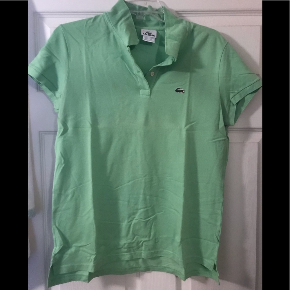 Women’s Lacoste polo lime green size 44/large